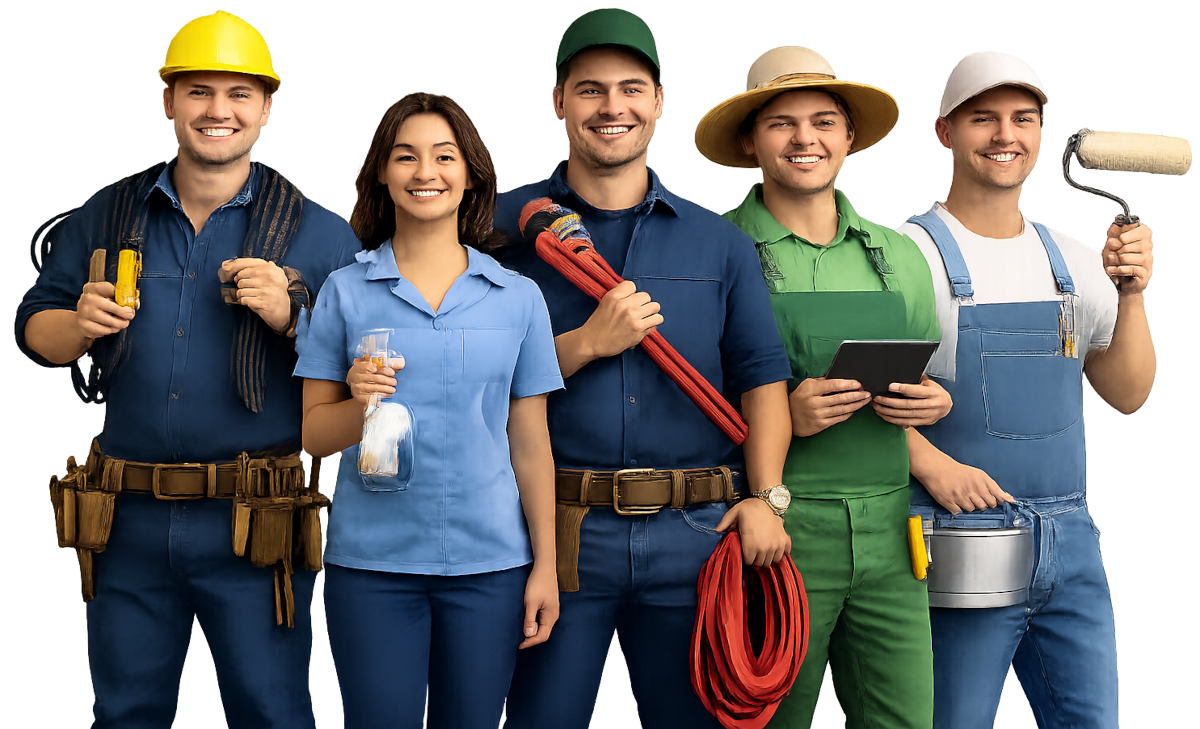 Trades and service professionals using GoTaskhub